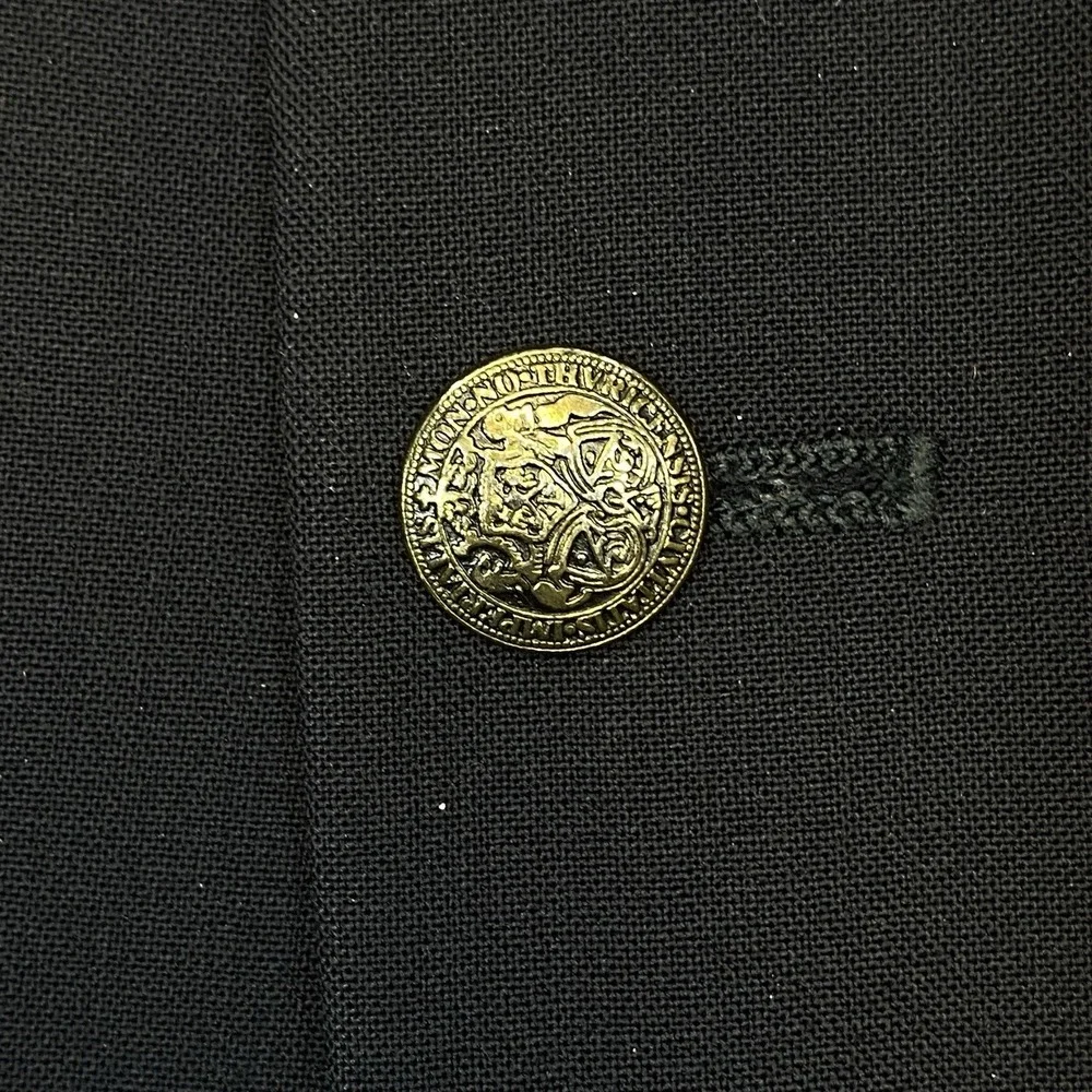 Oscar de La Renta‎ Sports Coat Men s 42R Navy Blazer Metal Buttons Suit Jacket